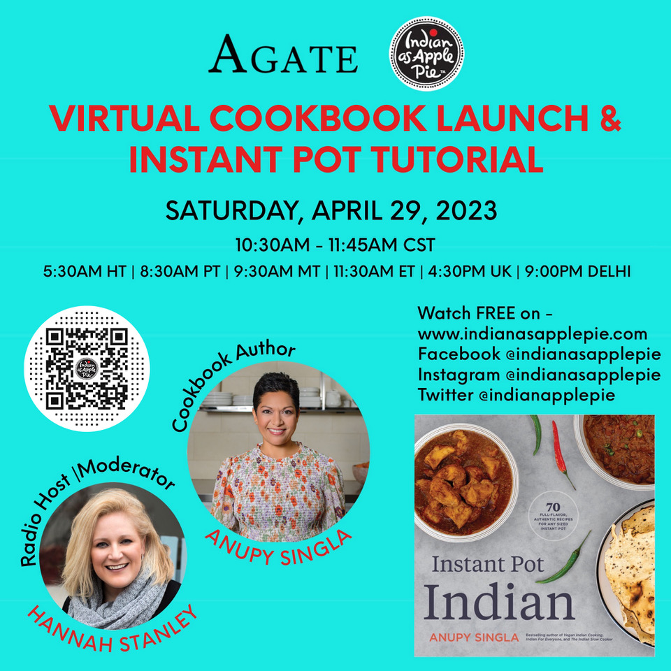 Virtual cookbook launch event graphic